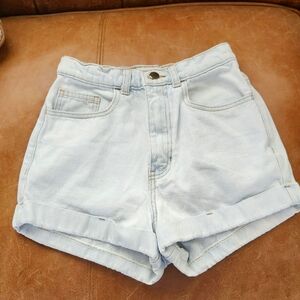 American apparel jean high-waisted shorts  light blue color